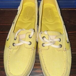 Sperry Lemon Canvas Boat Shoes